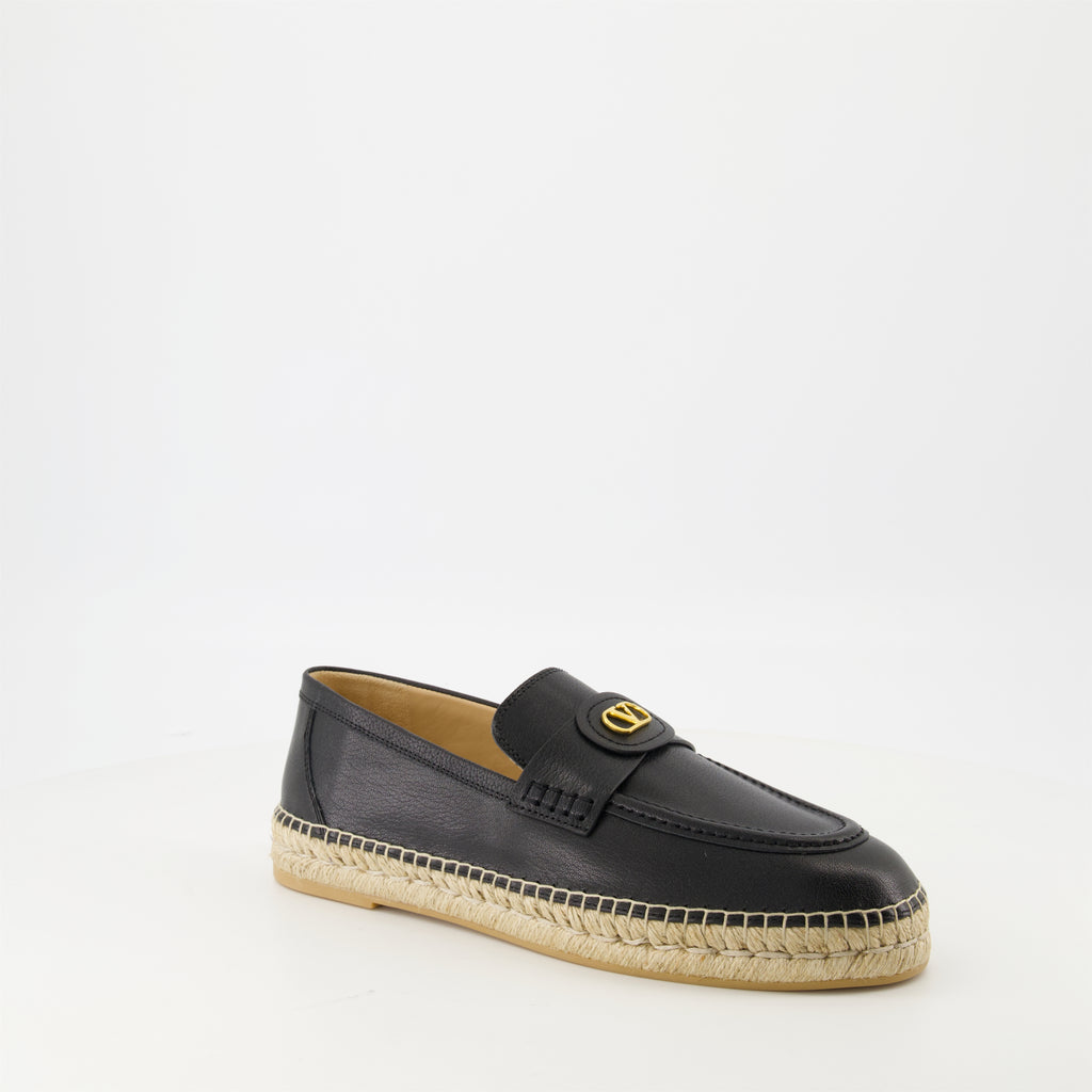 Espadrilles Espadrilles en cuir Palm Valentino Garavani Noir Homme