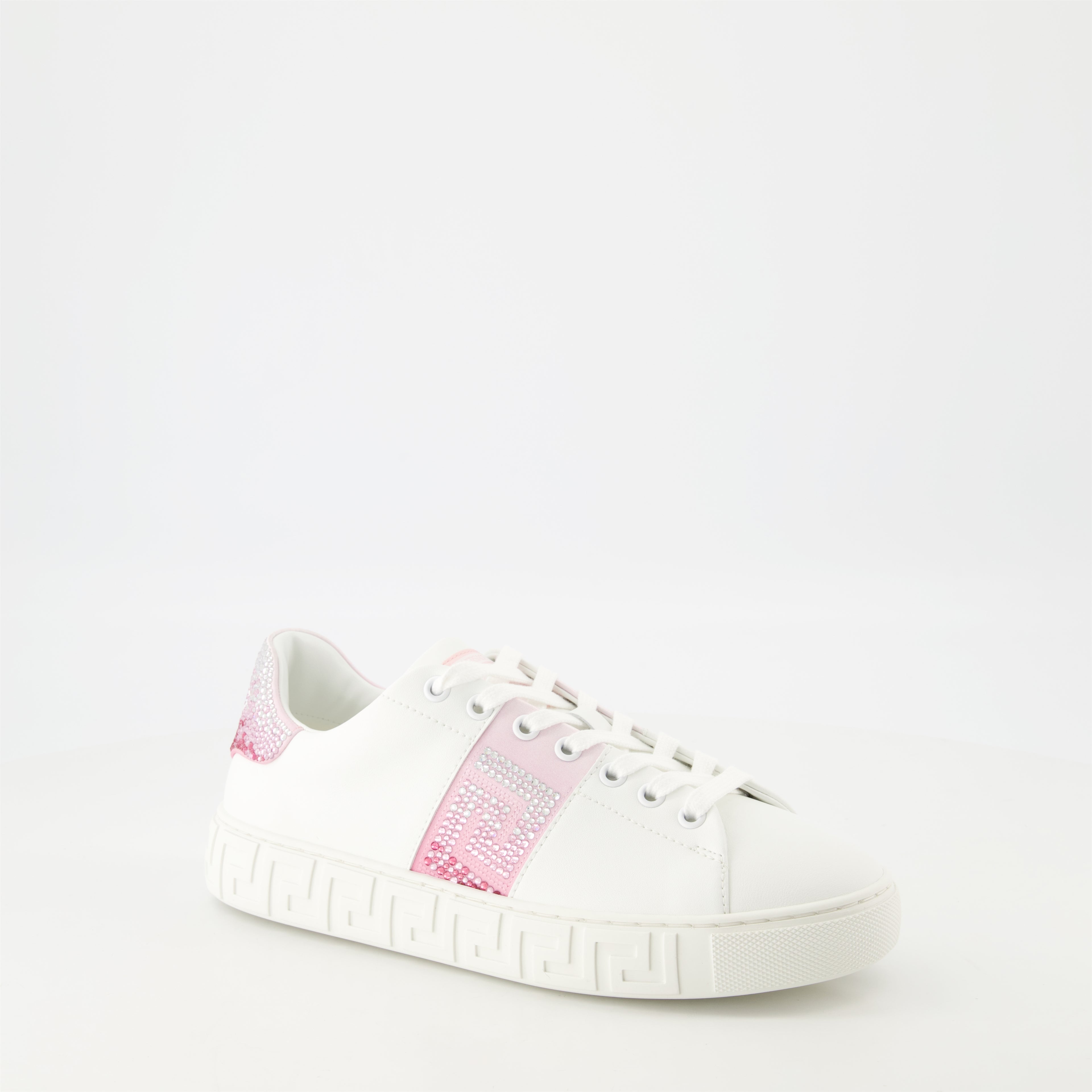 Sneakers Greca Crystal Sneakers Versace White Femme