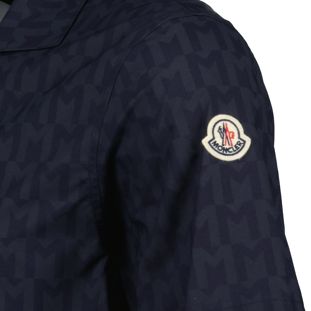 Shirts Chemise à manches courtes Moncler Dark blue Homme