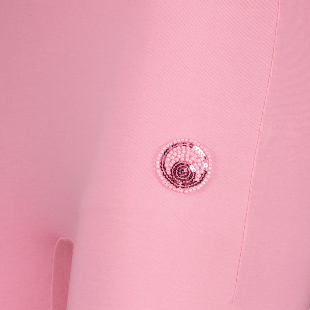 Pantalons Capri avec logo perle rose Marine Serre Rose Femme