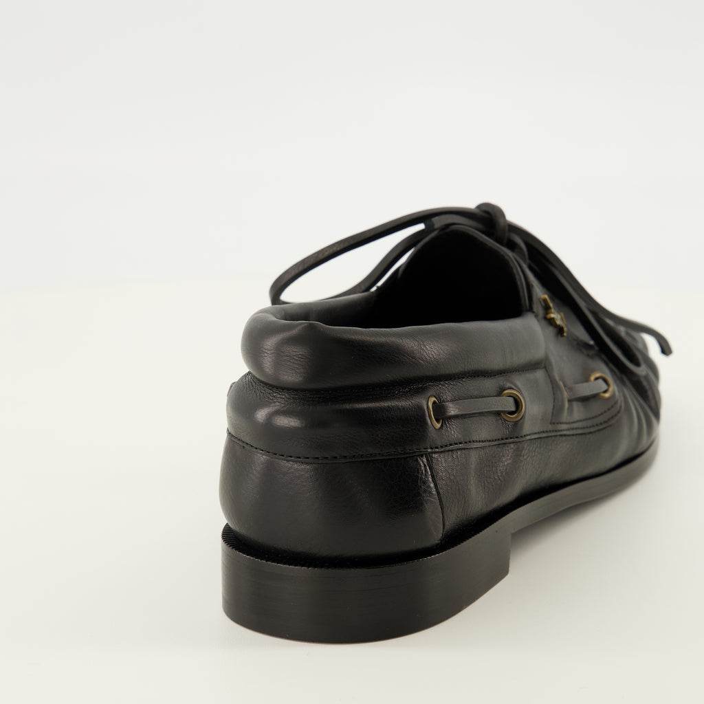 Mocassins 블랙 로퍼 보트 모카신 Saint Laurent Noir Homme