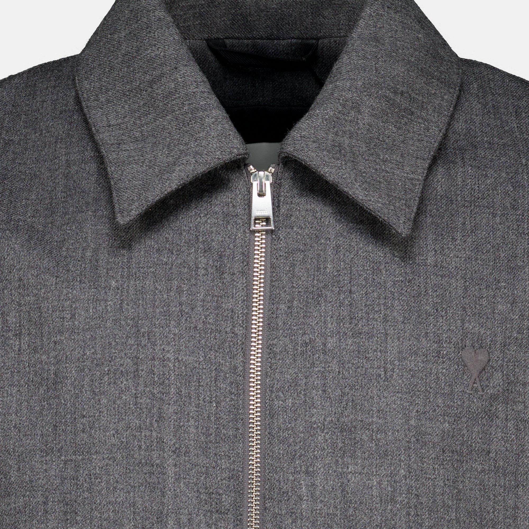 Vestes 회색 울 재킷 Ami PARIS Gris Homme