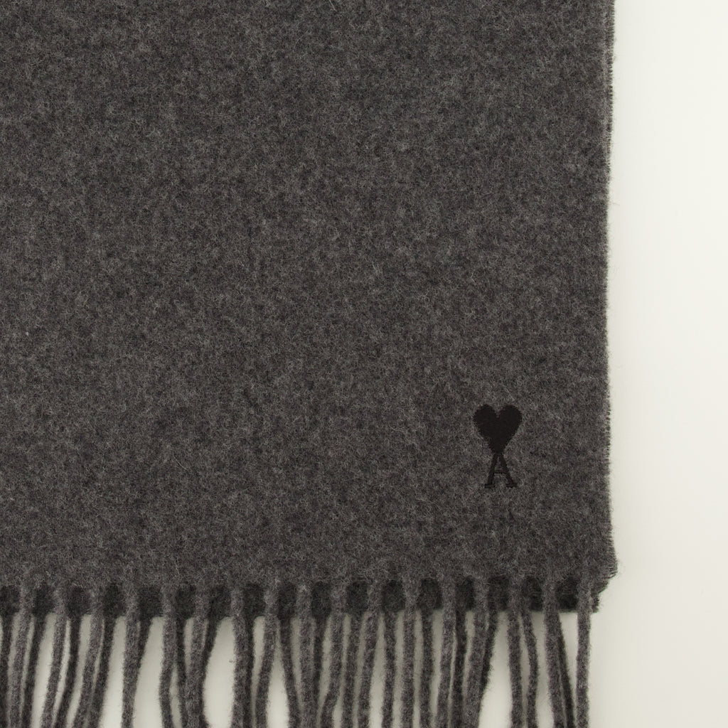 Écharpes, foulards et gants Gray Wool Scarf Ami PARIS Gris Unisexe