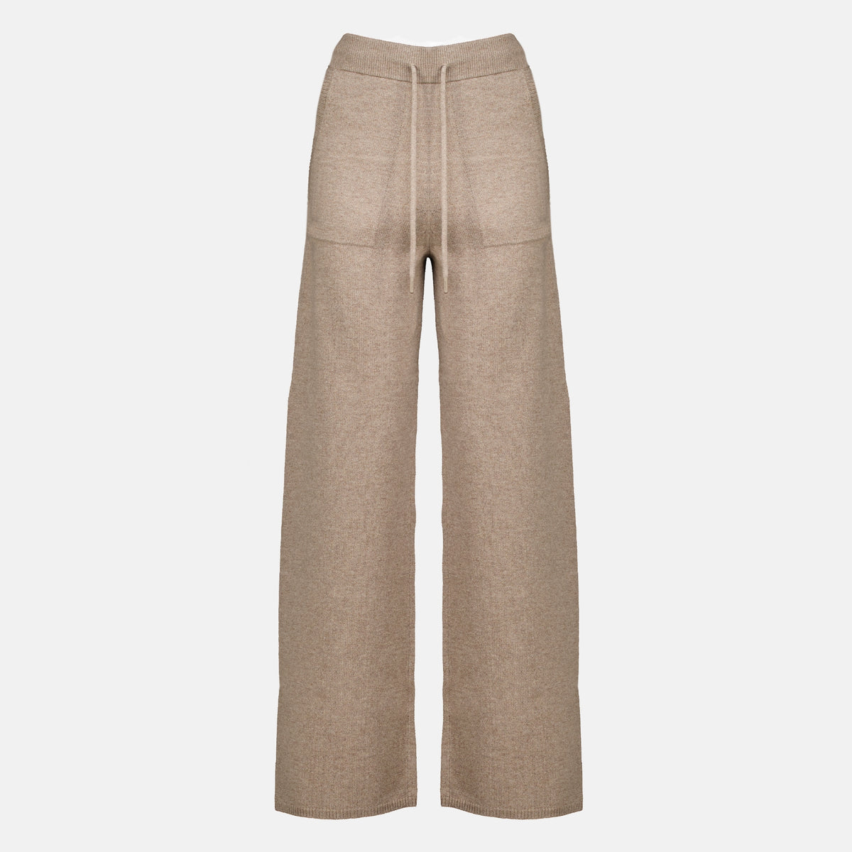 Pantalons Pantalon large en cachemire Max Mara Beige Femme