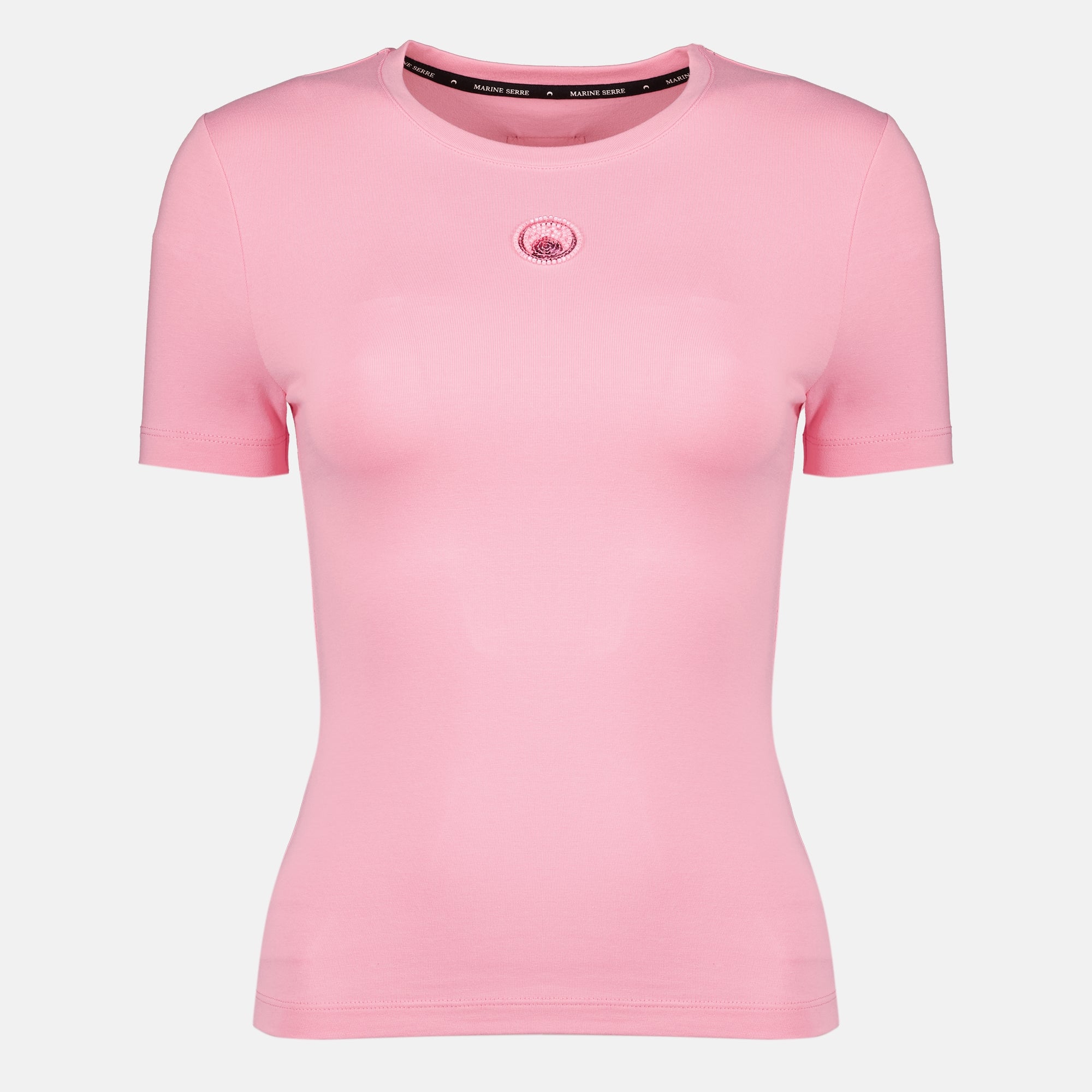 T-shirts T-shirt con Logo in Perle Rosa Marine Serre Rose Femme