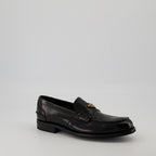 Slipper Gepufferte Leder Slipper Prada Schwarz Herren