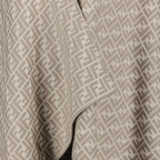 Imagen del poncho de lana y seda beige de la marca Fendi para Mujer - Temporada Primavera-Verano 2026 - Vista Detallada_1