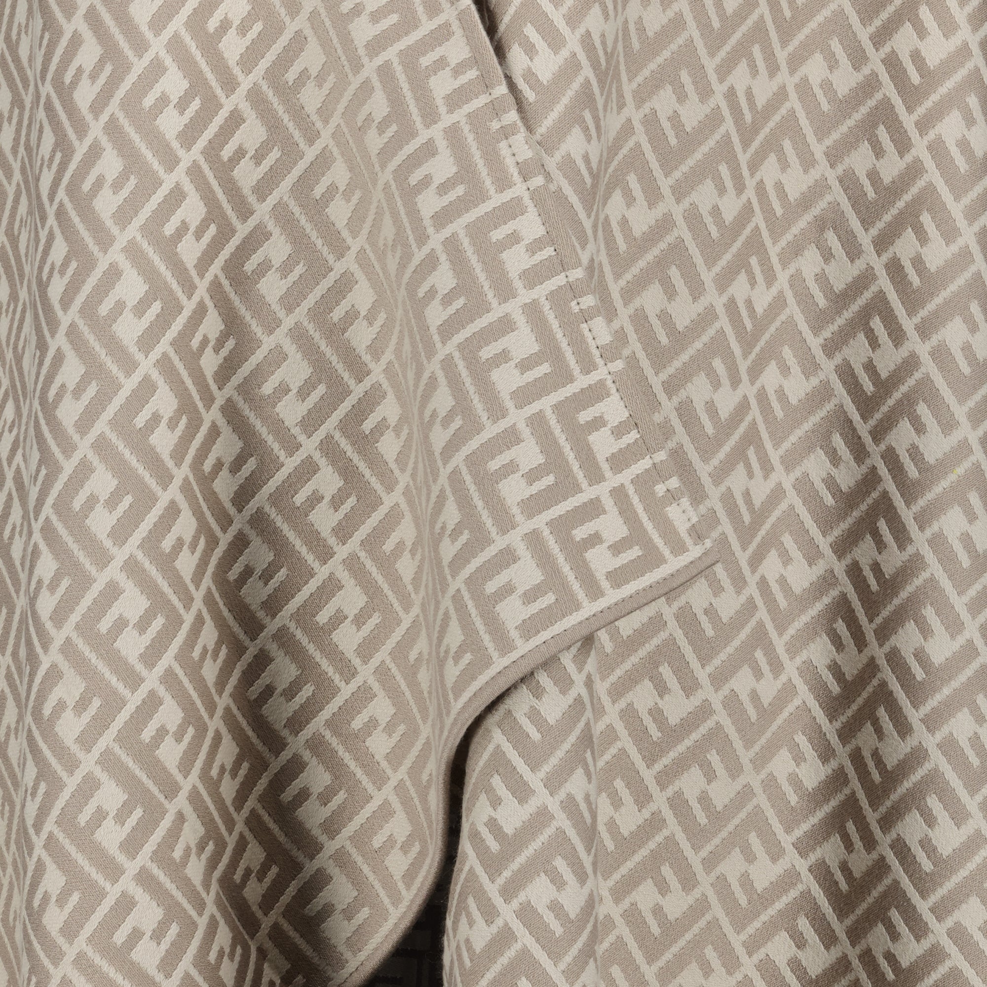 Vestes 베이지 울과 실크 폰초 Fendi Beige Femme