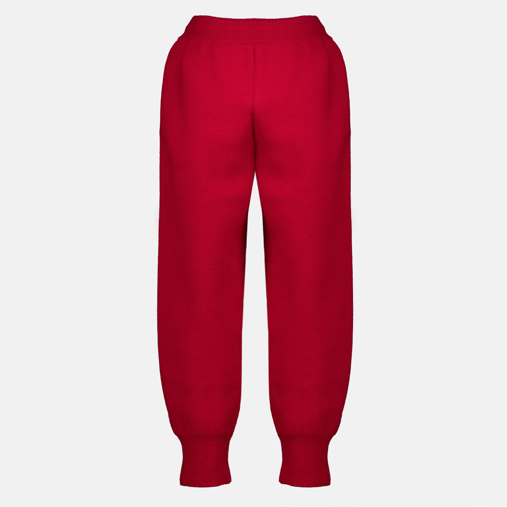 Pantalons Jogging Rosso in Lana Ami PARIS Rouge Unisexe