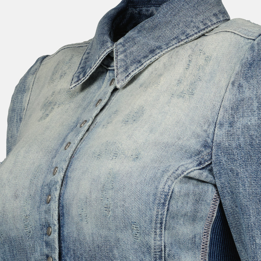 Imagem da camisa de denim De-Masly-Fsh da Diesel para Mulheres - Outono-Inverno 2025 - Vista Detalhada_2