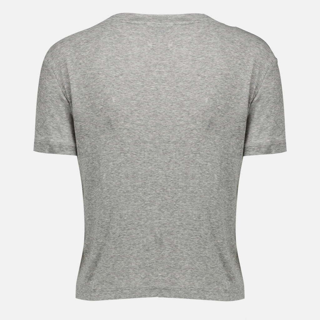 T-shirts T-shirt en jersey côtelé gris Miu Miu Gris Femme