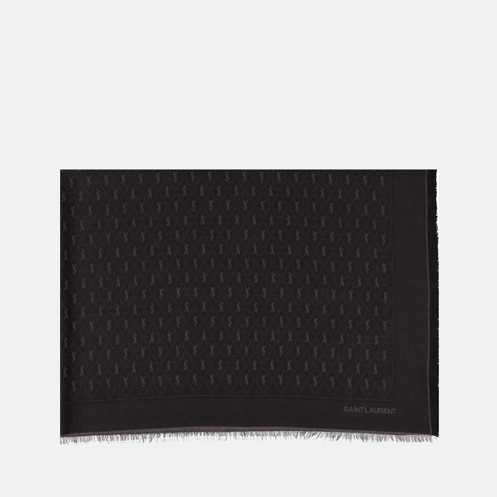 Scarves and gloves Écharpe Cassandre Saint Laurent Black Homme