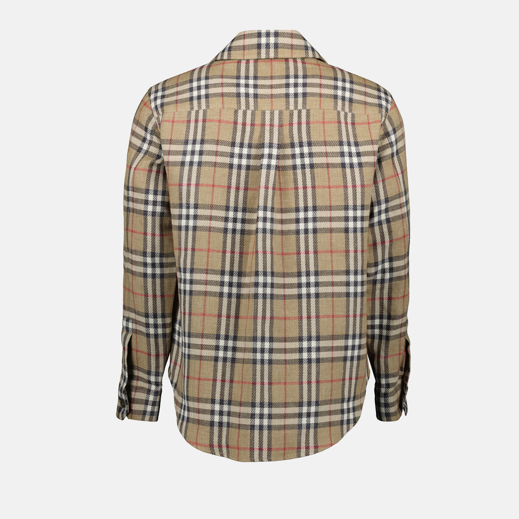 Shirts Check Plaid Shirt Burberry Beige Homme