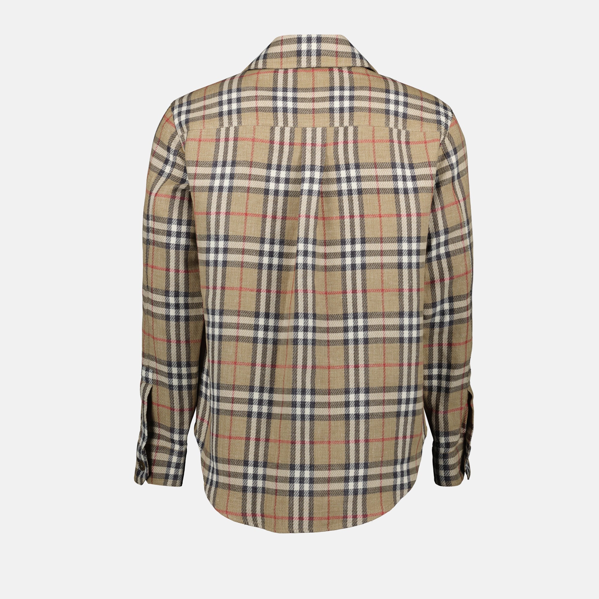 Shirts Check Plaid Shirt Burberry Beige Homme