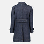 Imagem do casaco de denim FF azul marinho da marca Fendi para Mulheres - Coleção Primavera-Verão 2026 - Vista Traseira