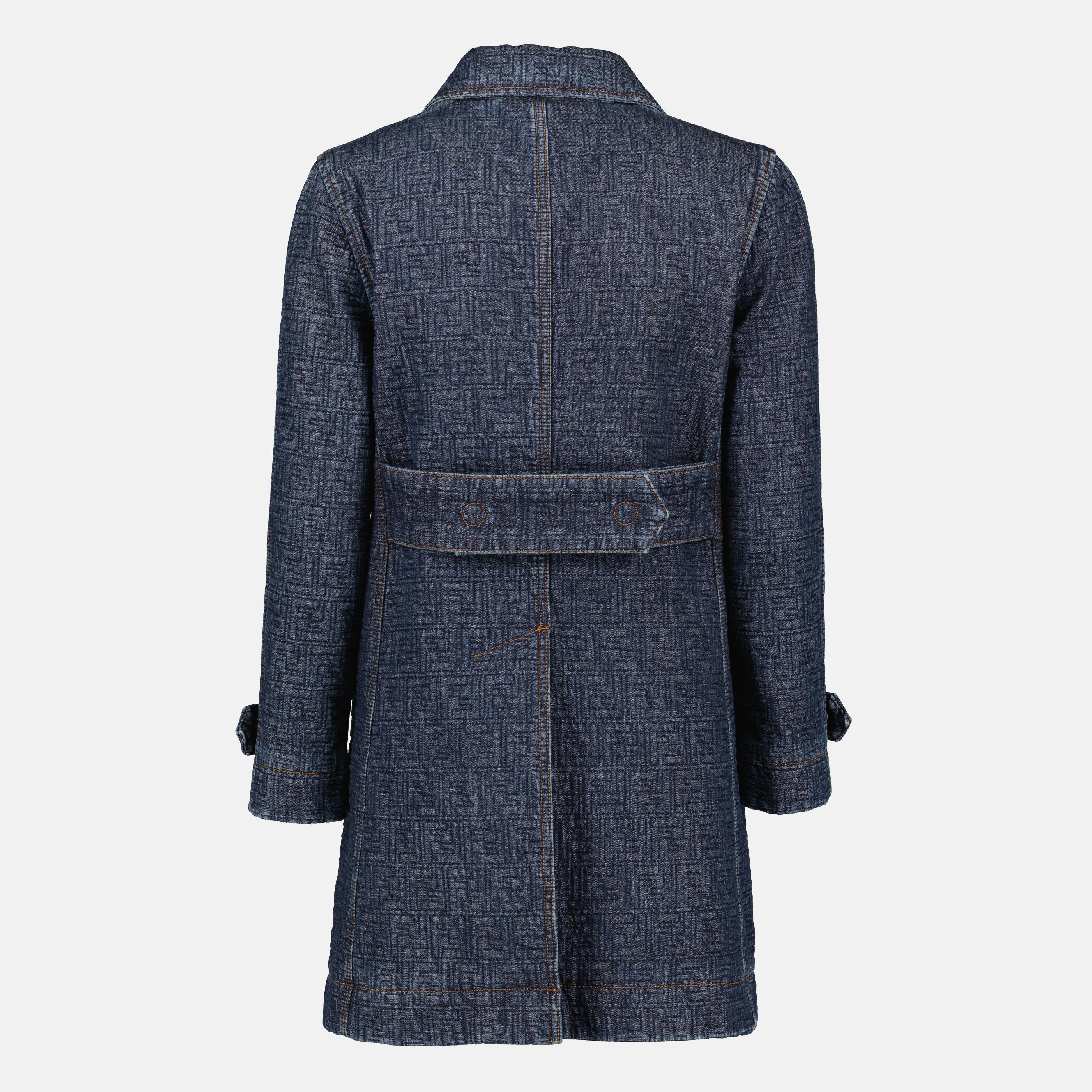 Manteaux Veste en denim FF bleu marine Fendi Bleu foncé Femme