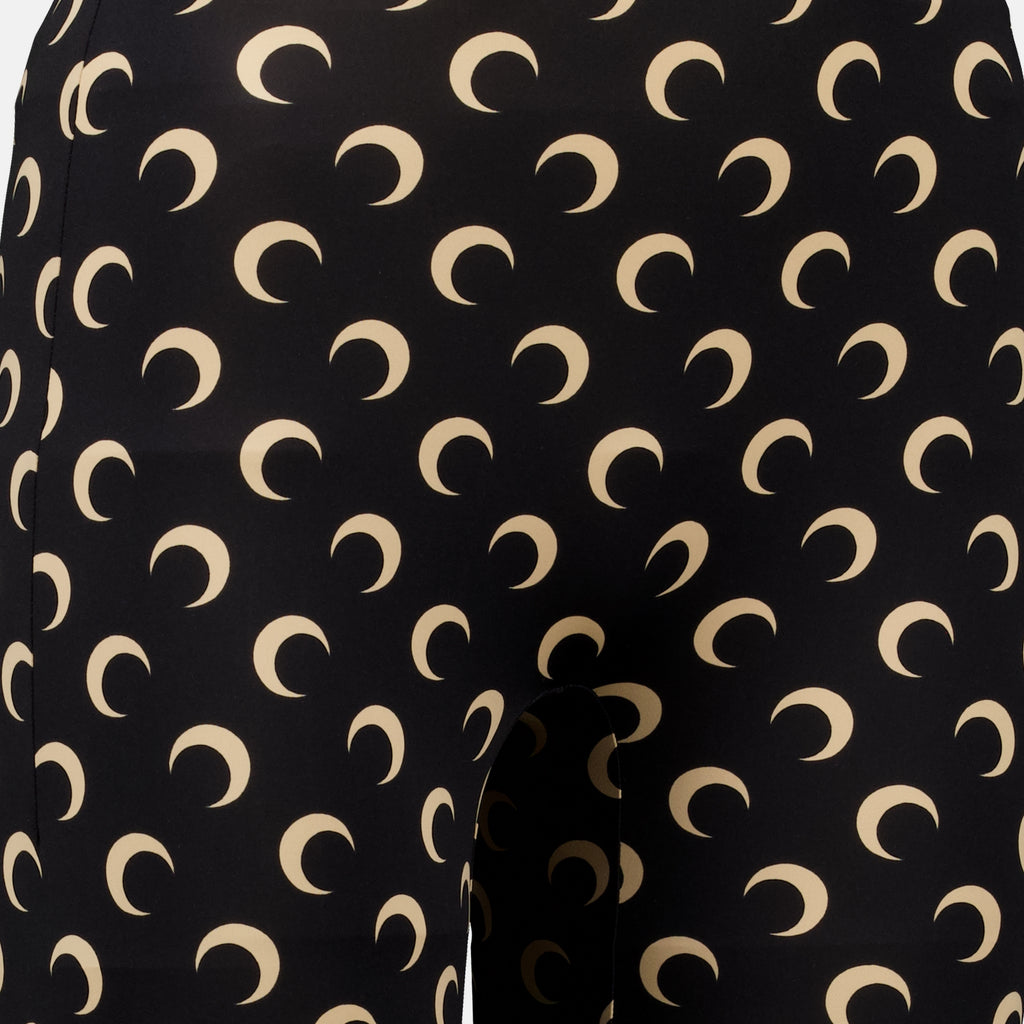 Pantalons Capri Jersey Moon Legging Marine Serre Noir Femme