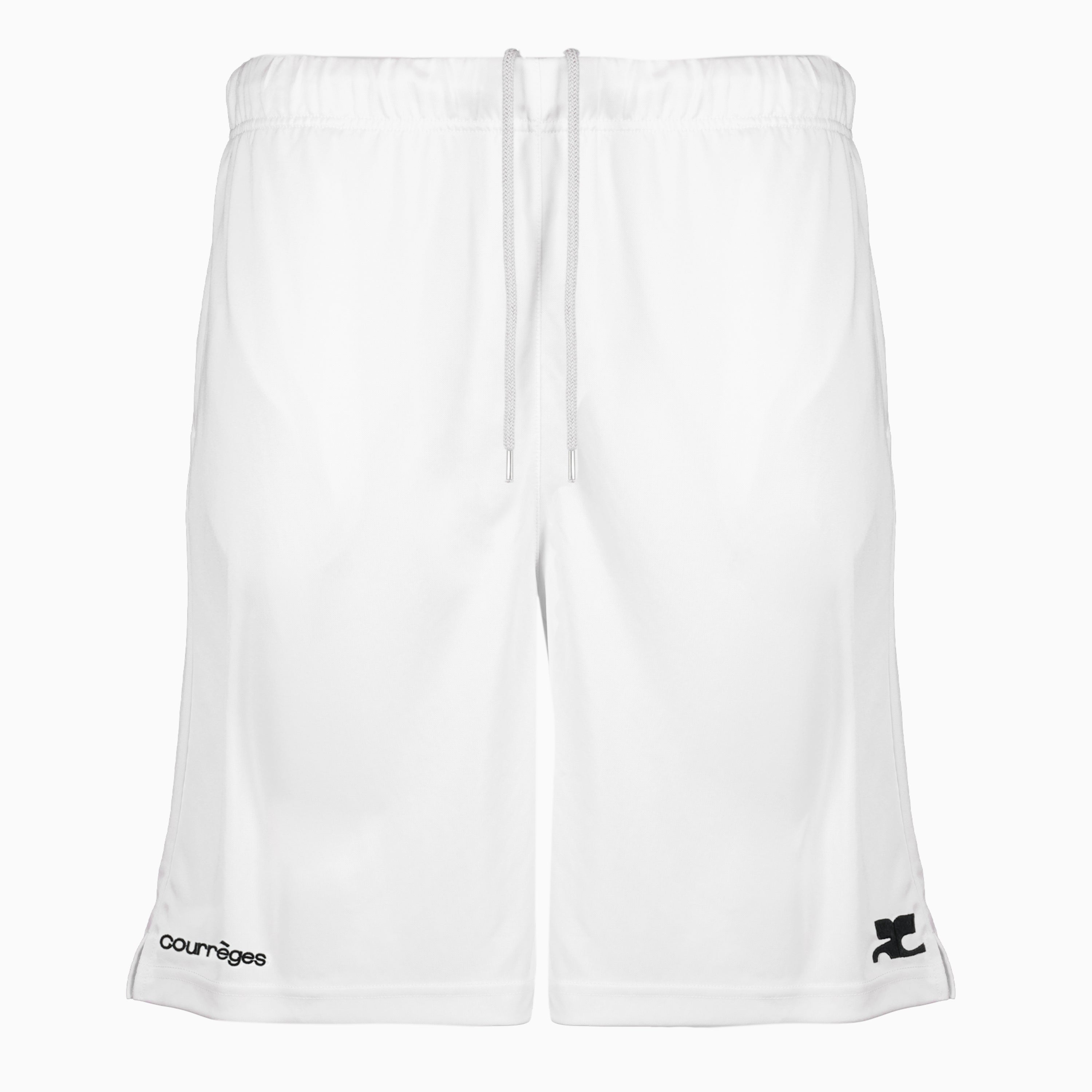 Bild der weißen AC Sportshorts für Herren der Marke Courrèges - Frühjahr/Sommer 2026 - Vorderansicht