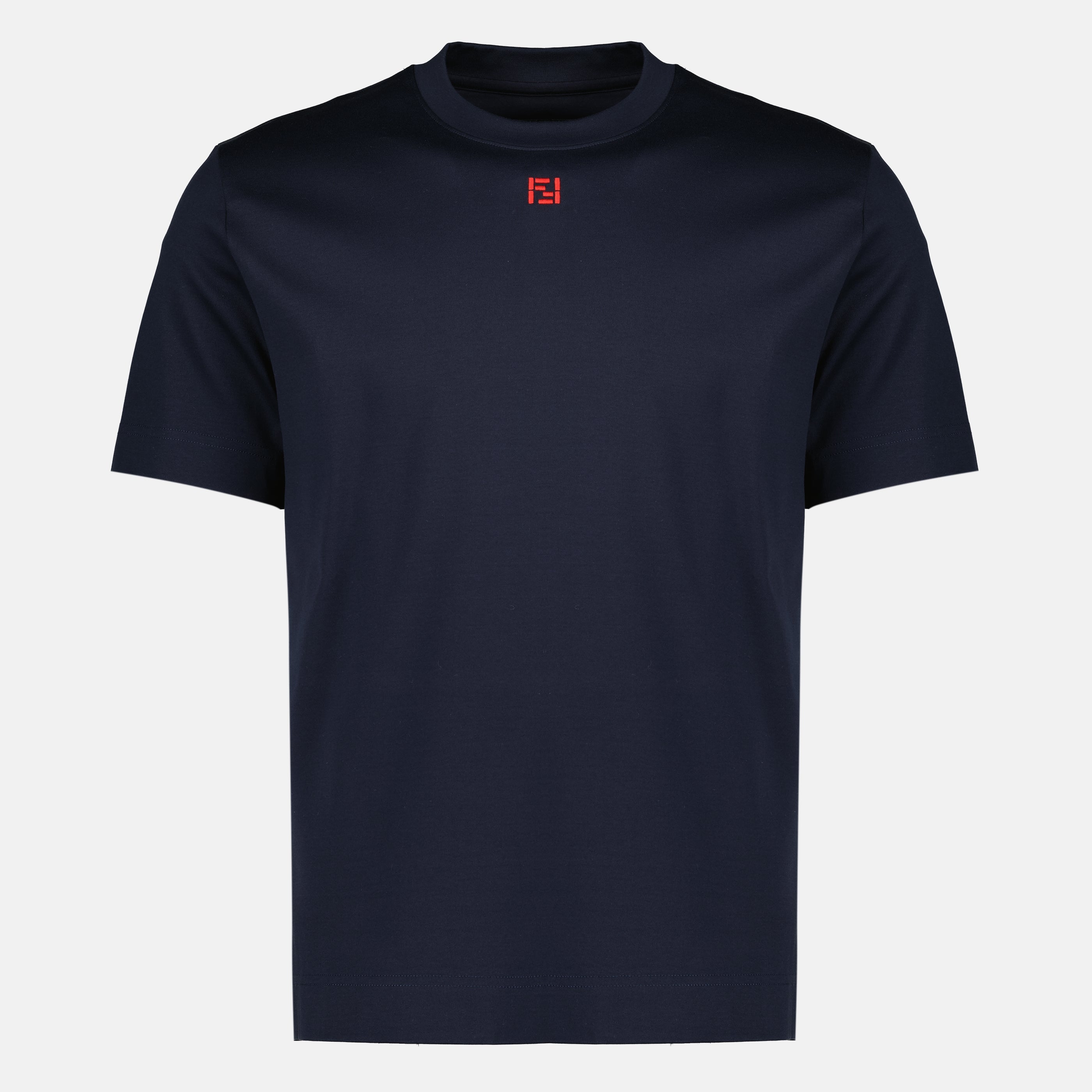 T-shirts T-shirt en coton bleu marine Fendi Bleu foncé Homme