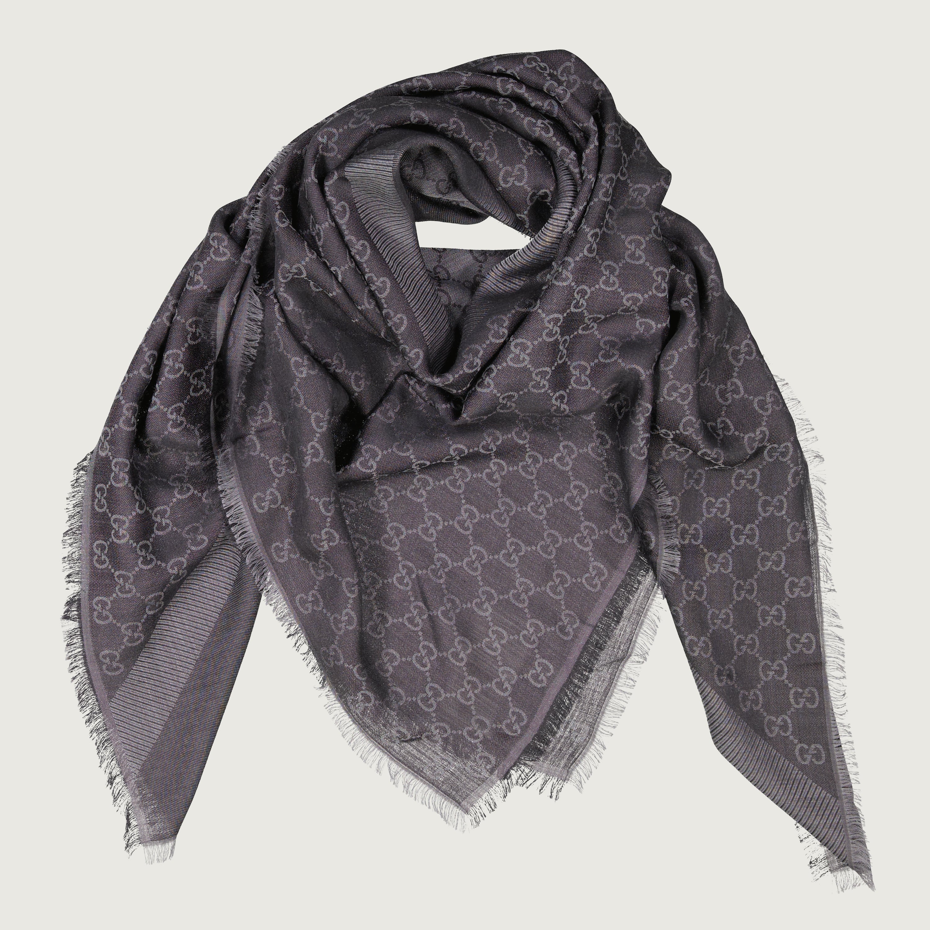 Scarf Echarpe Noir Gucci Écharpe En Soie Gucci Femme – MyCompañero