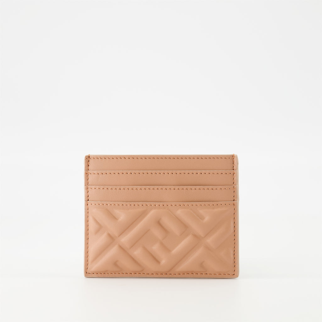 Pequenos artigos de couro Porte-cartes Baguette Fendi Rosa Femme