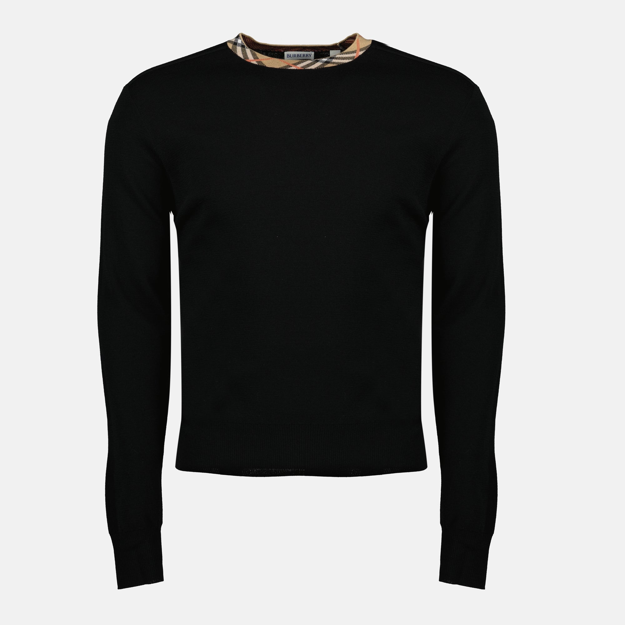 Immagine del pullover in lana Check di Burberry per uomo - Stagione Autunno-Inverno 2025 - Vista Frontale