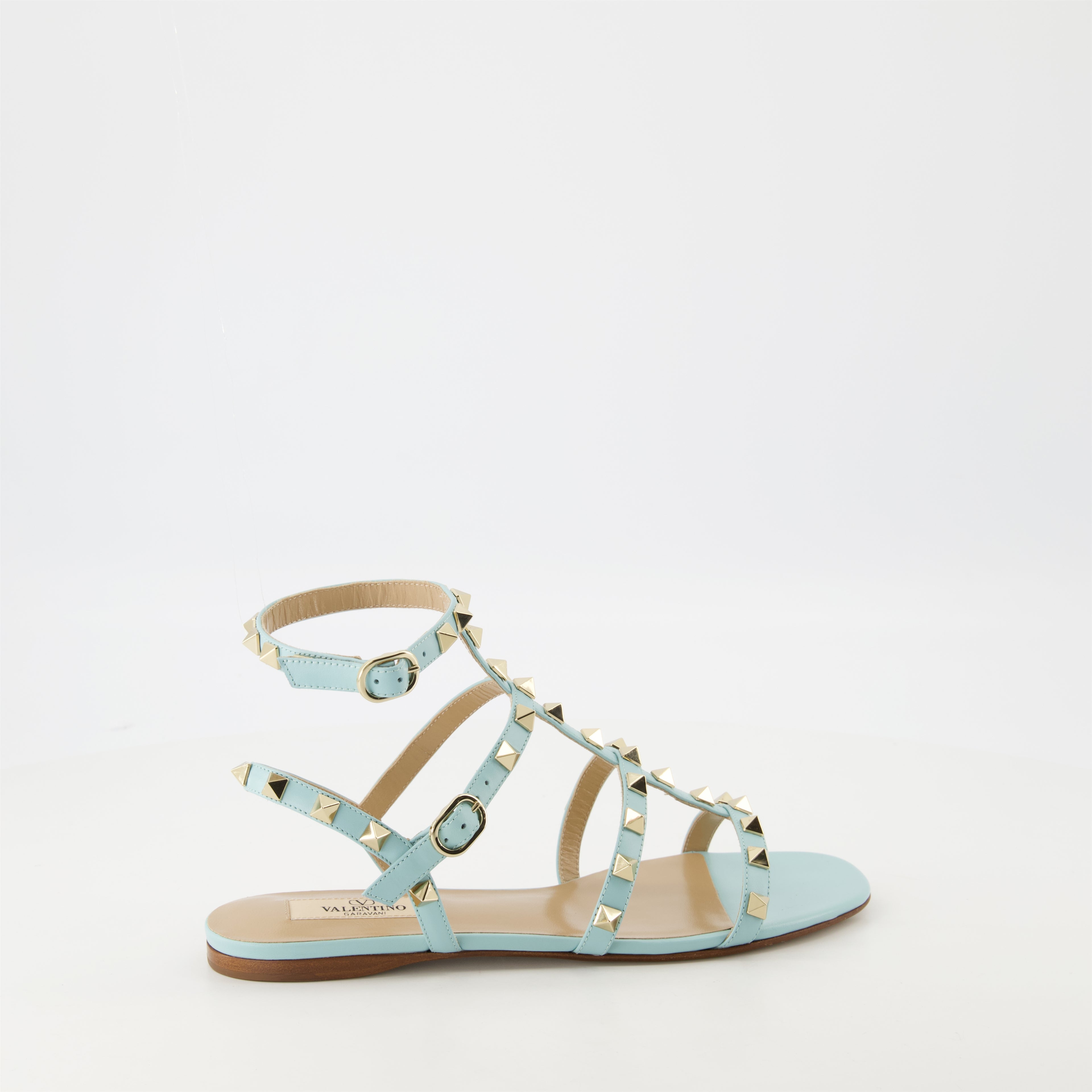 Offene schuhe Rockstud Sandalen Valentino Garavani Blau Femme