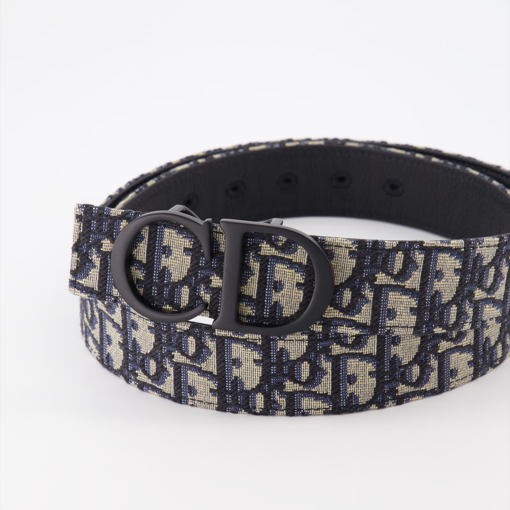 Gürtel Ceinture Oblique Dior Blau Homme
