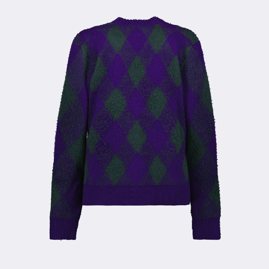 Maglieria Cardigan Argyle Burberry Viola Femme