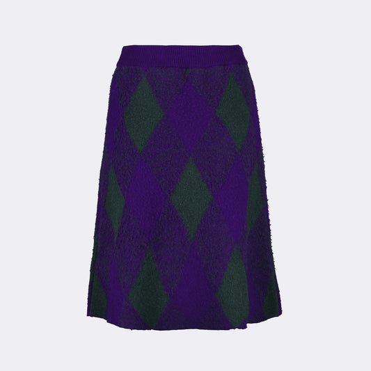 Argyle wool skirt