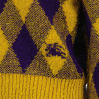 Maille Pull en laine Argyle Burberry Jaune Femme