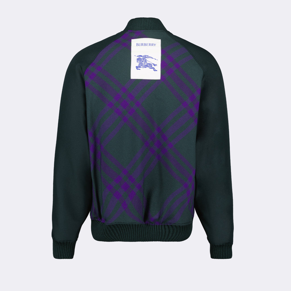 재킷 Bomber réversible Check Burberry 녹색 Homme