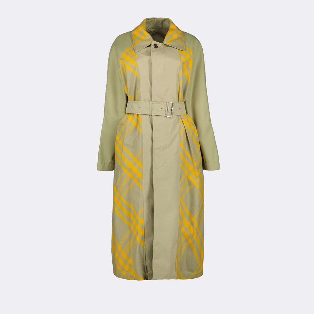 Mäntel Trench-coat réversible à carreaux Burberry Khaki Femme