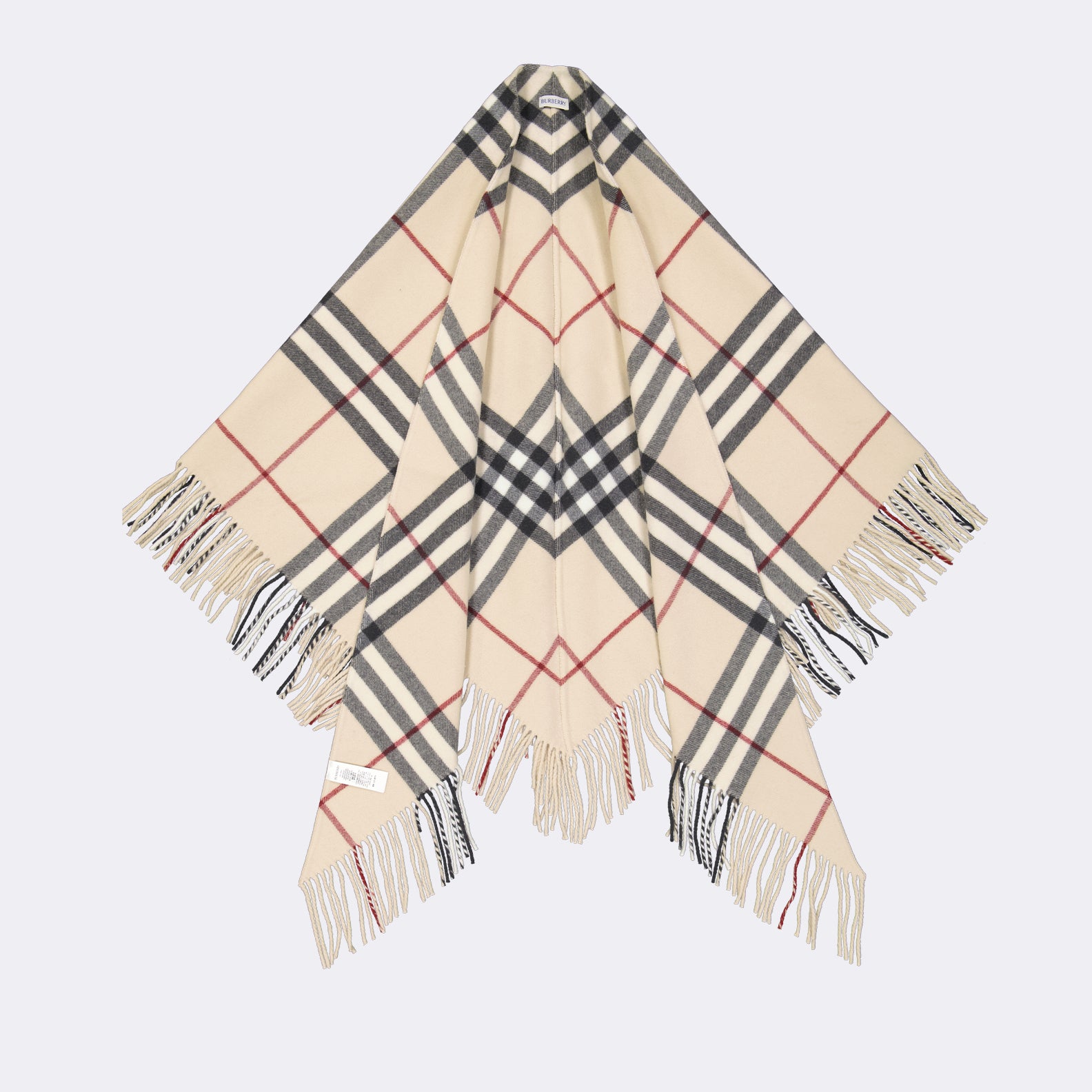 Giacche Poncho à carreaux Burberry Beige Unisex