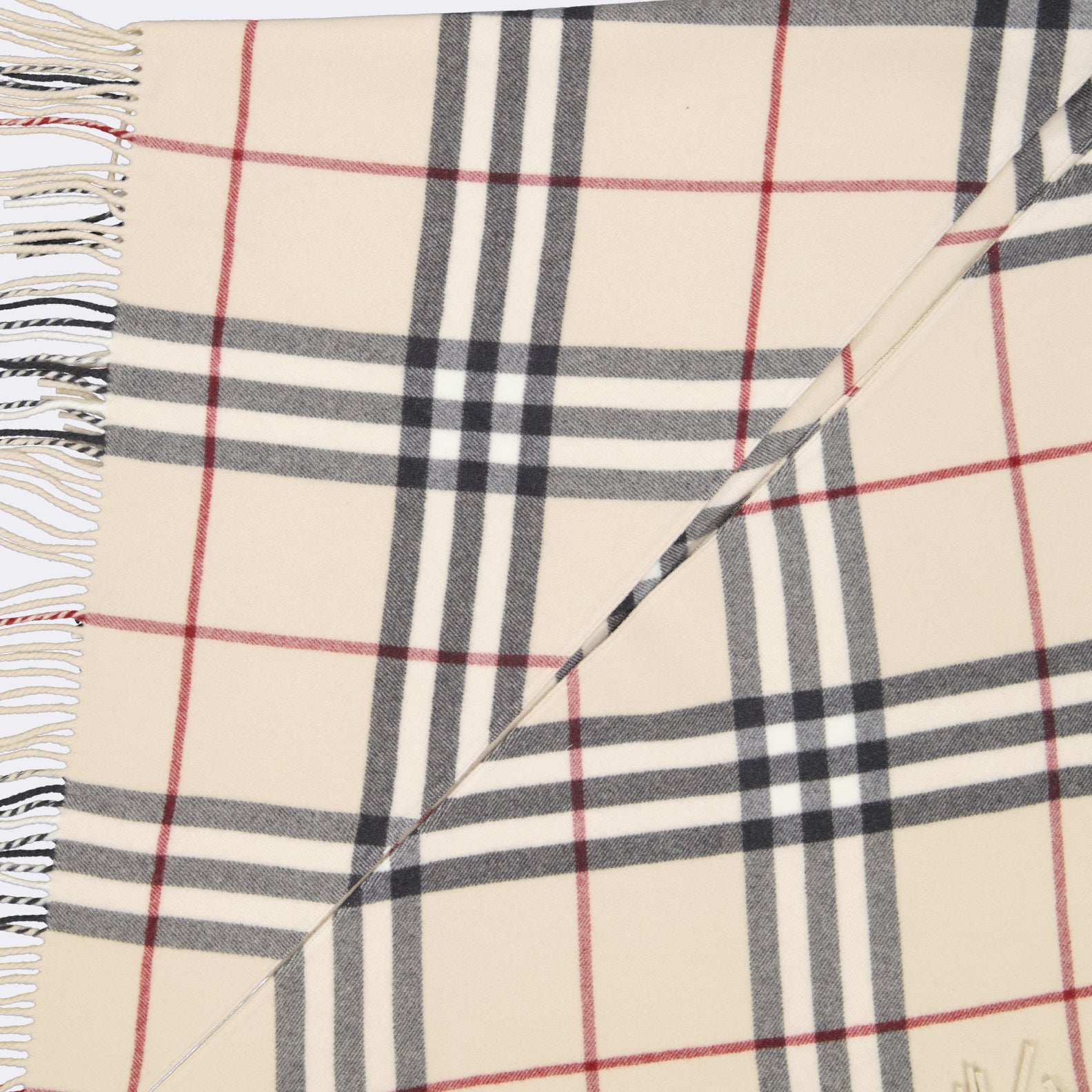 Giacche Poncho à carreaux Burberry Beige Unisex