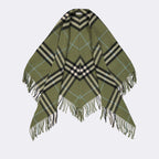 Chaquetas Poncho à carreaux Burberry Verde Unisexo
