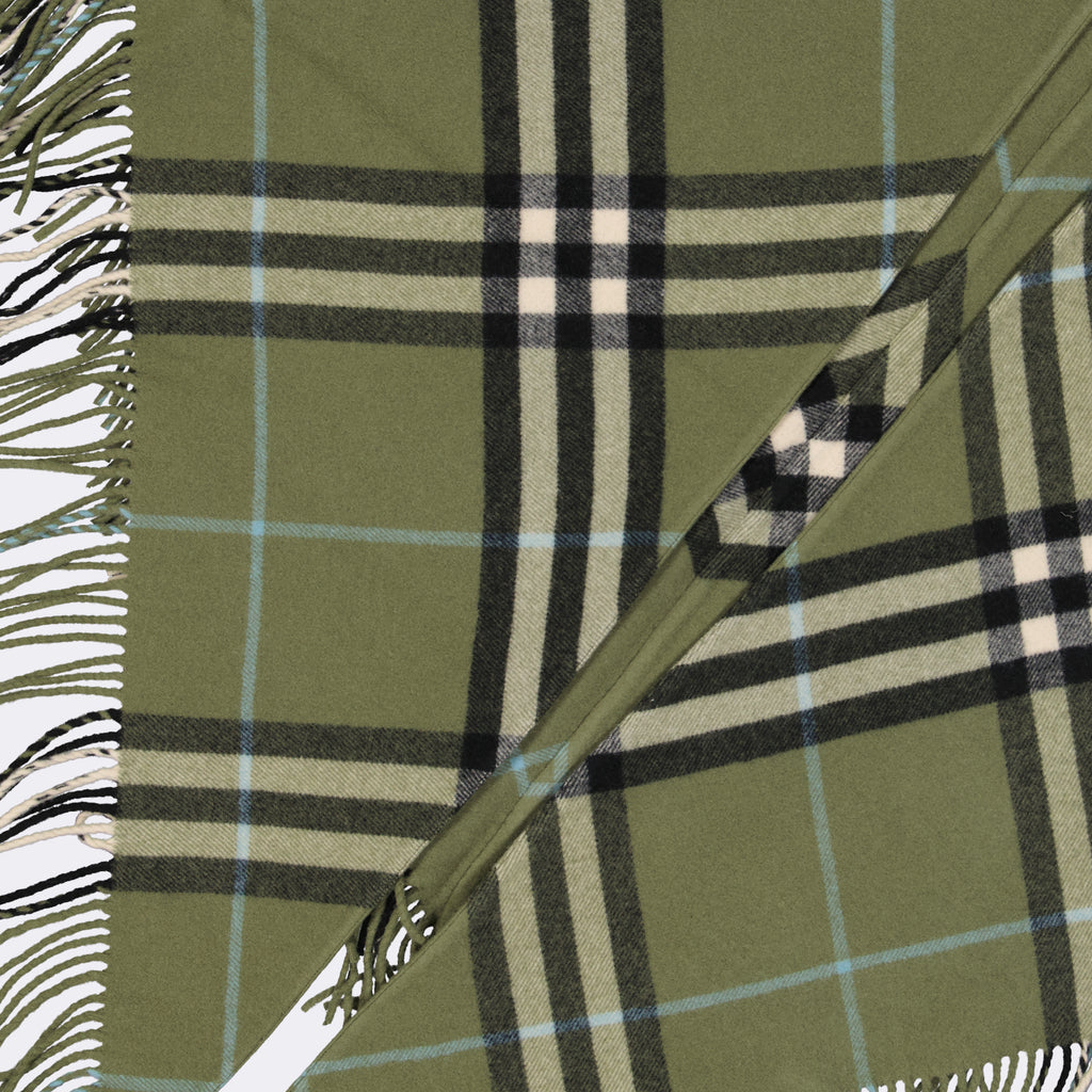 Chaquetas Poncho à carreaux Burberry Verde Unisexo