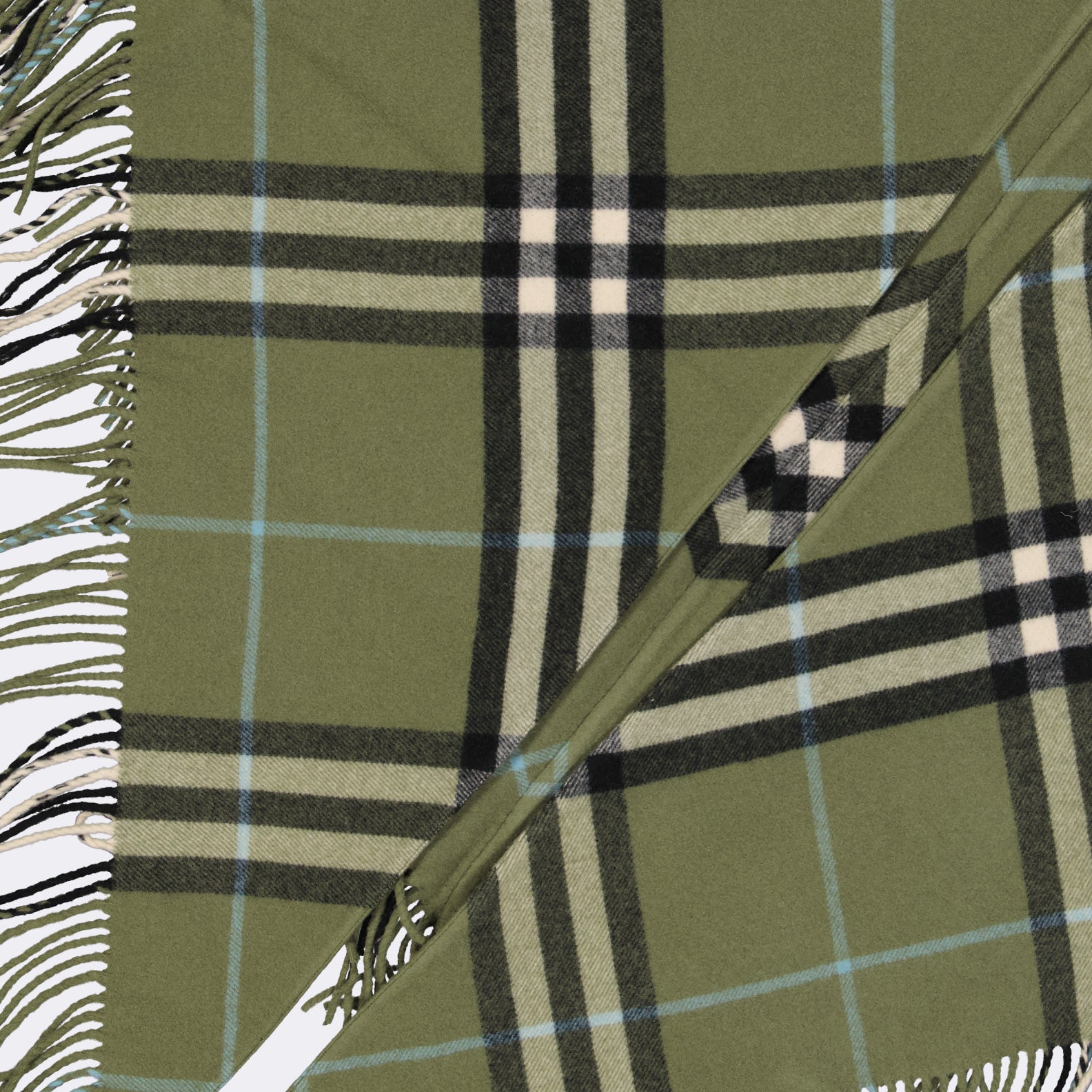 Giacche Poncho à carreaux Burberry Verde Unisex