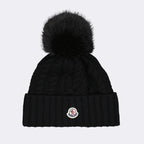 Chapeaux, casquettes et bonnets Bonnet à pompon Moncler Noir Femme
