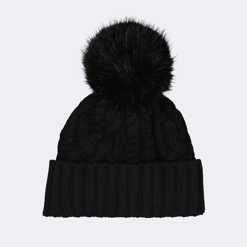 Chapeaux, casquettes et bonnets Bonnet à pompon Moncler Noir Femme