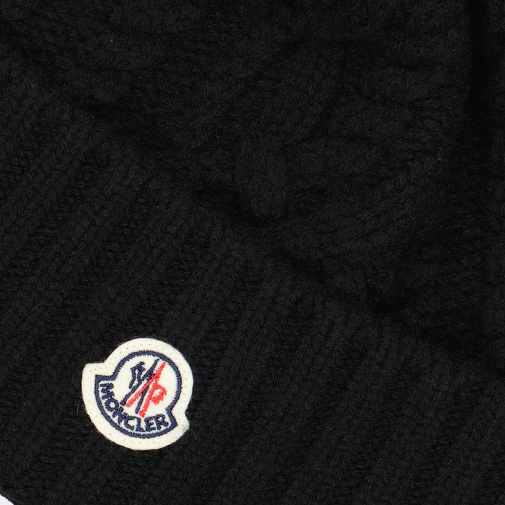 Chapeaux, casquettes et bonnets Bonnet à pompon Moncler Noir Femme