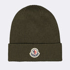 Hats, caps and beanies Logo beanie Moncler Khaki Man