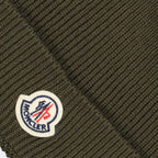 Hats, caps and beanies Logo beanie Moncler Khaki Man