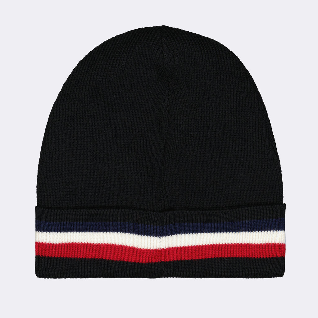 Chapeaux, casquettes et bonnets Bonnet à bande tricolore Moncler Noir Homme