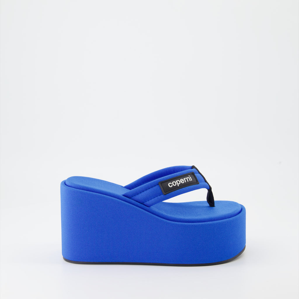 Platform shoes Platform flip flops Coperni Blue Women