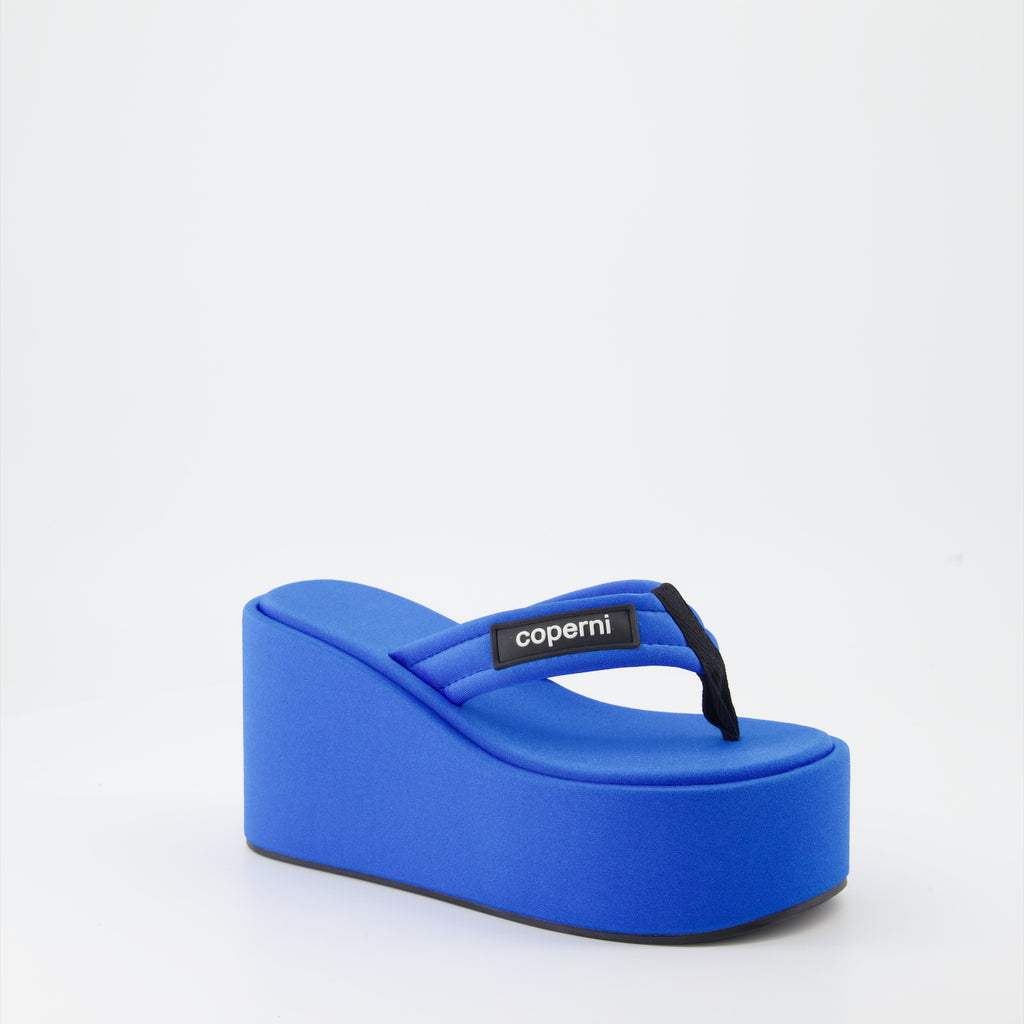 Platform shoes Platform flip flops Coperni Blue Women