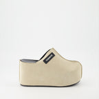 Plateauschuhe Mules en daim Coperni Beige Femme