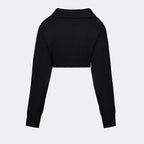 Maille Pull crop à logo Coperni Noir Femme