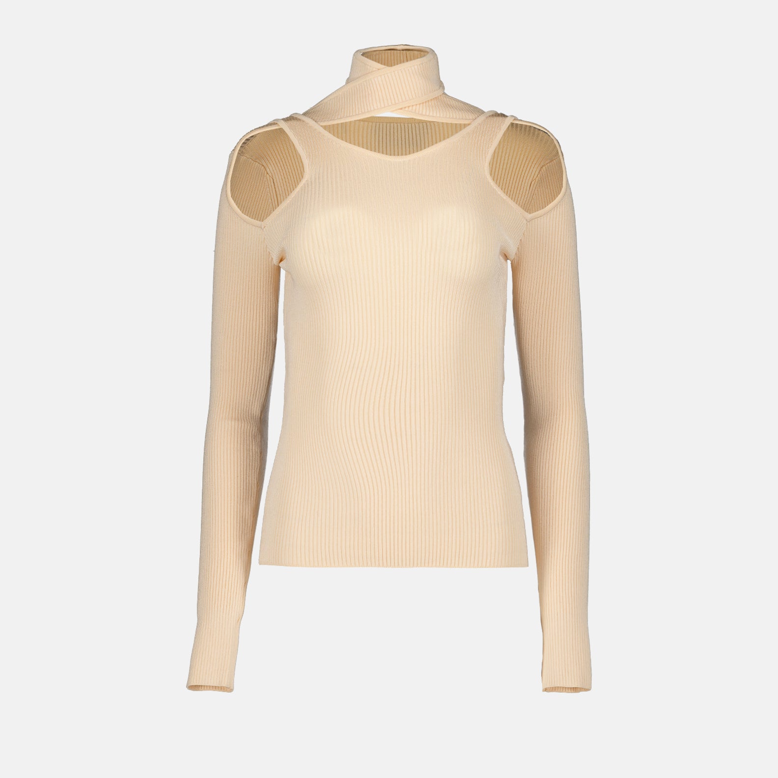 Prendas de punto Col roulé à découpes Coperni Beige Femme