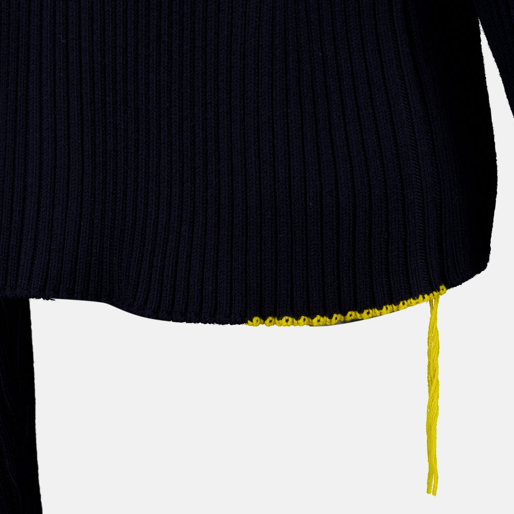 Maille Cardigan zippé en laine Fendi Bleu foncé Homme